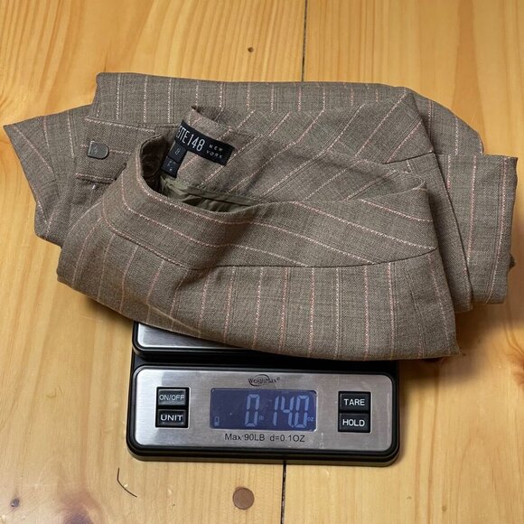 NWT Lafayette 148 New York Womens Mocha Pinstripe Pants pale pink Size 8 - Picture 9 of 10